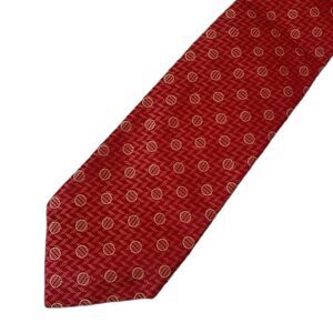 Vintage NWT Gianfranco Ferre Red Printed 100% Silk Men’s Tie